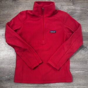 Patagonia® Worn Wear Red 1/4 Zip Fleece Jacket Size Small